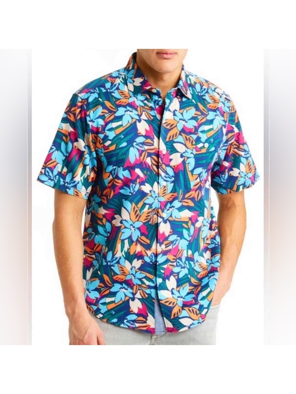 Tommy Bahama Cabancore Tropical Floral Tortola Fuego Bay Camp Shirt size large